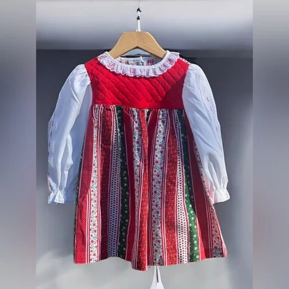 white christmas dresses Clara's Christmas Ruffle Twirl Dress 5/6
